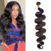 12A Grade Brazilian Virgin Hair Body Wave Hair One Bundles Natural Color 100% Unprocessed Brazilian Remy Body Wave Human Hair Weave Bundles for Black Women (16 Inch) view 1