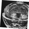 FOMIYES 2pcs Clear Nail Art Acrylic Liquid Powder Dappen Dish Bowl Glass Crystal Cup Glassware with Lid for Nail Art Manicure Care Tools view 3