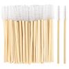 100 Pcs Disposable Mascara Wands, Bamboo Spoolies Brush for Eyelash Extensions, Spooly Eyelash Eyebrow Brushes Lash Wand Applicator Makeup Kits, White view 1