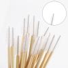100 Pcs Disposable Mascara Wands, Bamboo Spoolies Brush for Eyelash Extensions, Spooly Eyelash Eyebrow Brushes Lash Wand Applicator Makeup Kits, White view 3