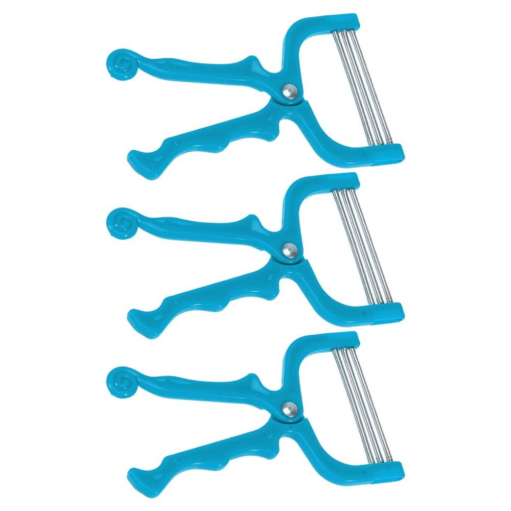 EXCEART 3Pcs Manual Face Hair Removers Portable Face Lips Hair Removal Epilator Stainless Steel Threading Beauty Tool for Upper Lip Chin Cheeks Neck Blue