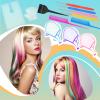 Yetene 27 Pcs Hair Highlighting and Coloring Kit, Include 6 Highlight Cap for Hair Dying Coloring Frosting Caps 6 Dye Shawl 6 Pair Gloves 3 Dye Brush 4 Needle 2 Rat Tail Comb for Salon Hairdressing view 2