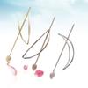3pcs Metal Gold Hair Sticks Hairpins Shawl Forks Chopsticks Clips Barrettes Bun Cover Holder Hair Styles Circle Hair Slides Accessories view 2