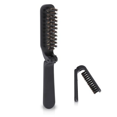 Foldable Beard Brush, Soft Bristles Beard Styling Comb Men Mustache Grooming Brush Portable Hair Styling Tool for Women and Men, Household Outdoor Travel