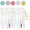 Mekupeu 20 Pcs Mascara Wand Tube Set Diamond Key Chain Tube Empty Mascara Brushes Eyelash Spoolies Brush Makeup Tool Applicator (Mixed 5 color) view 1