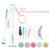Mekupeu 20 Pcs Mascara Wand Tube Set Diamond Key Chain Tube Empty Mascara Brushes Eyelash Spoolies Brush Makeup Tool Applicator (Mixed 5 color) view 2