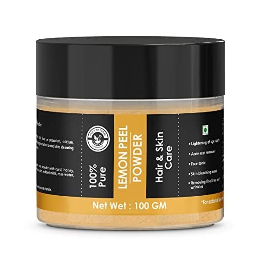 ROSEVILLA Holy Natural Lemon Peel Powder (100gm), Rich In Vitamin C, Face Cleanser & Skin Whitening, For Hair Growth & Tan Remover powder