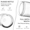 2 oz Glass Jars with Lids, Bumobum 3 pack Clear Small Jar with White Lids, Blank Labels & Inner Liners, 60 ml Empty Round Cosmetic Containers for Sample, Powder, Cream, Lotion, Spice view 2