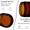 2 oz Amber Glass Jars with Lids, Bumobum 3 pack Small Jars with White Labels & Inner Liners, 60 ml Empty Round Cosmetic Containers for Sample, Powder, Cream, Lotion, Spice view 2