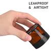 2 oz Amber Glass Jars with Lids, Bumobum 3 pack Small Jars with White Labels & Inner Liners, 60 ml Empty Round Cosmetic Containers for Sample, Powder, Cream, Lotion, Spice view 3