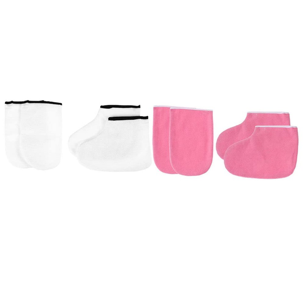 FOMIYES 2sets Paraffin Therapy Gloves Wax Socks Moisturizing Hand and Foot Covers for Spa and Home Use Professional Paraffin Wax Treatment Kit Exfoliating and Hydrating Foot Care