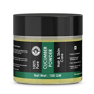 ROSEVILLA Holy Natural 100% Pure Cucumber powder (Food Grade) for Skin & Face - 100 GM