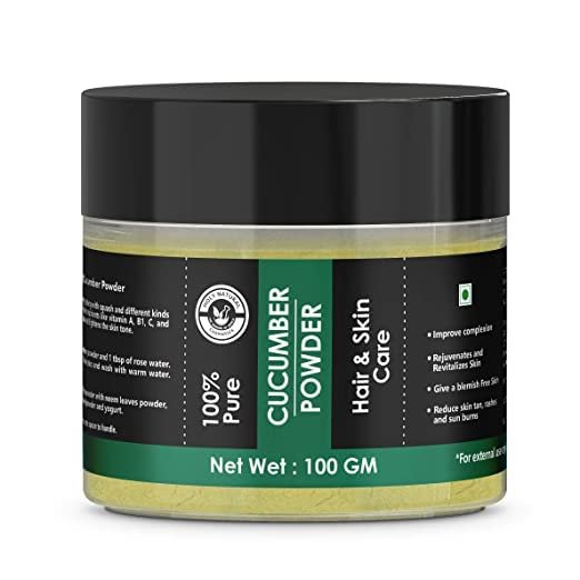 ROSEVILLA Holy Natural 100% Pure Cucumber powder (Food Grade) for Skin & Face - 100 GM