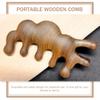 FOMIYES Wooden Wide Tooth Massage Comb Natural Hair Care Tool for Scalp Relaxation Circulation for Home Travel Use for Friends Family view 3