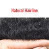 Afro Mens Toupee Virgin Human Hair Afro Curl Toupee For Black Men Lace Front Natural Looking Hairline Kinky Curly Men Hair Systems Injection PU Skin With Breathable Holes Wave Men HairPieces Curly Wavy Hair Unit For African American Men (10MM, 1B# OF view 3