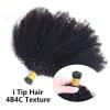 Afro Kinky Curly I Tip Hair Extension Human Hair Micro Link Pre Bonded Stick I Tip Human Hair Small Curly Micro Beads Remy Brazilian Hair 100g 100 Strands (12inch 100strands, #1(Jet Black)) view 2
