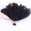 Afro Kinky Curly I Tip Hair Extension Human Hair Micro Link Pre Bonded Stick I Tip Human Hair Small Curly Micro Beads Remy Brazilian Hair 100g 100 Strands (12inch 100strands, #1(Jet Black)) view 4