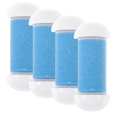 Artibetter 4pcs Extra Coarse Replacement Rollers for Electric Remover Coarse Refill Heads for Feet Pedicure Kit (Blue)