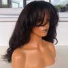 RHEANNA Kinky Yaki Wavy Bang Wig Human Hair 180 Density Brazilian Hair O Scalp Top Yaki Human Hair Wigs With Bangs For Black Women 20inch view 2
