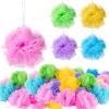 CHENGU 80 Pcs Loofah Bulk Sponge Bath Sponges for Shower Bath Luffa Bulk Pouf Shower Puff Wash Body Pouf Mesh Loofah Exfoliating Body Scrubber for Baby Women Men, 20g (Mixed Colors) view 1