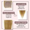 #27 Blonde 4x4 Lace Closure Human Hair  Brazilian Virgin Remy Straight HD Transparent Closure, Pre-Plucked Natural Hairline, Free Part Invisible Lace for Women, 27 10Inch view 3