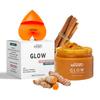 Minimo Glow (Citrus Peach) Turmeric Face Scrub, Heart Applicator Included 5 oz - No Mix, Ready to Apply view 1