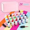 SXC Cosmetics 24-Color Gel Liner Set for Nail Art - With Built-in Thin Brush for Swirl Nail Designs and Soak-Off Gel Polish view 3