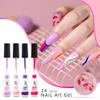 SXC Cosmetics 24-Color Gel Liner Set for Nail Art - With Built-in Thin Brush for Swirl Nail Designs and Soak-Off Gel Polish view 4