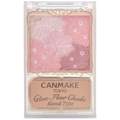 CANMAKE - Glow Fleur Cheeks Blend Type - Moisturizing Plant-Based Silky Smooth Long Lasting Powder - 0.19oz (5.4g) (B02 Rose Ballerina)