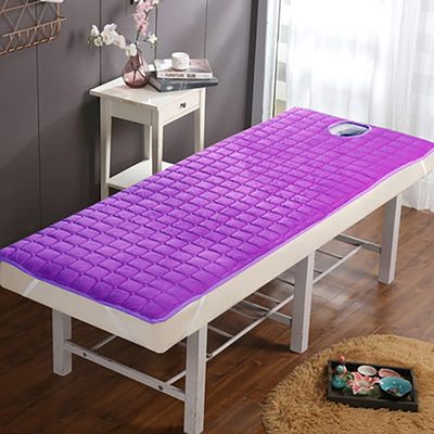 Exquisite Salon Bed Cover Light Luxury Beauty Salon Massage Table Bed Sheet Stylish Massage Bed Sheet with Face Breath Hole for Salon Massage Bed Set Beauty Salon Massage Parlor-1 L185xw70cm
