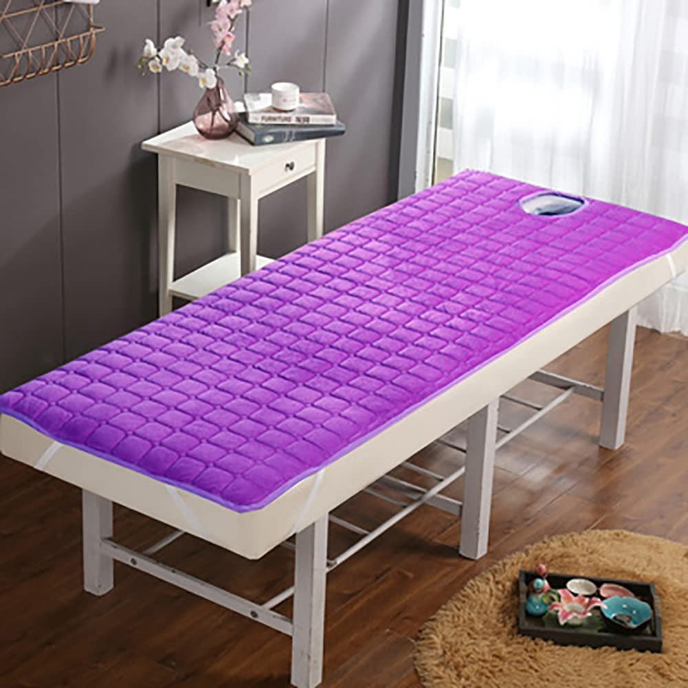 Exquisite Salon Bed Cover Light Luxury Beauty Salon Massage Table Bed Sheet Stylish Massage Bed Sheet with Face Breath Hole for Salon Massage Bed Set Beauty Salon Massage Parlor-1 L185xw70cm