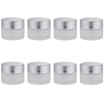FOMIYES 10pcs Frosted Glass Cream Storage Bottles Portable Cosmetic Containers for Lotions Creams and Ointments for Travel and Daily Use