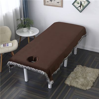Exquisite Spa Body Bed Sheet Modern with Face Breath Hole Stylish Salon Bed Sheet Elegant Beauty Salon Massage Table Bed Sheet for Salon Massage Bed Set Massage Parlor Beauty Salon-B L190xw80cm