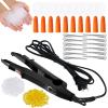 Lanties Hair Extensions Iron Fusion Keratin Hair Extensions Heat Tool Heat Connector Wand with Fusion Glue Protector Template Hair Clip Finger Protector 2 Bag Keratin Glue Granule Bead(Black) view 1