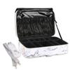 JOURMON Travel Makeup Train Case,Large Capacity Cosmetic Bags for Women,Portable Makeup Bag Organizer with Adjustable Dividers & Shoulder Strap(Marble White, Medium) view 1