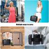 JOURMON Travel Makeup Train Case,Large Capacity Cosmetic Bags for Women,Portable Makeup Bag Organizer with Adjustable Dividers & Shoulder Strap (Crocodile Pattern Black,Medium) view 2