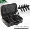 JOURMON Travel Makeup Train Case,Large Capacity Cosmetic Bags for Women,Portable Makeup Bag Organizer with Adjustable Dividers & Shoulder Strap (Crocodile Pattern Black,Medium) view 3
