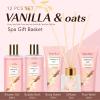 Bath and Body Gift Baskets for Women, 12 Pcs Vanilla Oat Spa Gifts for Women. Bath Gift Set Enriched Shea Butter. Home Spa with Shower Gel, Body Oil, Saint Roy Gifts for Mom view 4