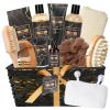 Fathers Day Christmas gift for Men Dad Bath Perfume Gift Set, 14 Pcs Spa Basket with Classic Perfume kit, Personal Self Care Shaving Kit Relax Included Scubber, Beard Oil, Bath Pillow, Valentines Day view 1