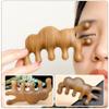 FOMIYES Wooden Scalp Care Comb Anti-static Massage Tool for Blood Circulation Relaxation Wide Tooth Design for Headache Relief Present for Family and Friends view 3