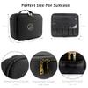 MOMIRA Travel Makeup Bag Cosmetic Bag Makeup Organizer Bag with Lighted Mirror, Adjustable Brightness in 3 Color Scenarios, Waterproof Makeup Train Case, Gift for Women - Black view 3