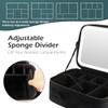 MOMIRA Travel Makeup Bag Cosmetic Bag Makeup Organizer Bag with Lighted Mirror, Adjustable Brightness in 3 Color Scenarios, Waterproof Makeup Train Case, Gift for Women - Black view 4