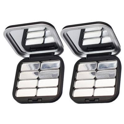 Beaupretty 2pcs Empty Lipstick Palette DIY Lipstick Lip Balm Blusher Containers Refillable Makeup Eyeshadow Storage Case Box with Mirror