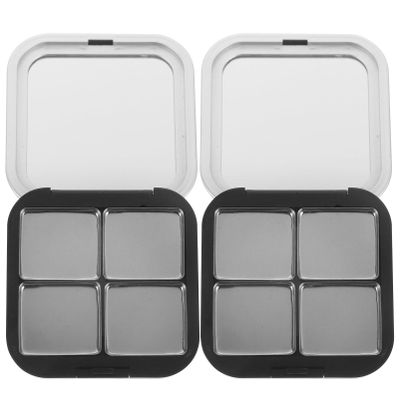 Beaupretty Empty Lipstick Palette Magnetic Eyeshadow Palette Makeup Foundation Blush Container with Mirror for Women Girls Black