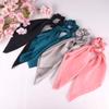 6 Pcs Bowknot Hair Scrunchies Scarf Hair Ties 2 in 1 Ponytail Holder Hair Ties Satin Chiffon Scrunchy Hair Bands with Bows Hair Scrunchy Ropes view 2