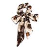6 Pcs Velvet Bowknot Hair Scrunchies Scarf Hair Ties Leopard Print Scrunchy 2 in 1 Ponytail Holder Bows Hair Scrunchy Ropes view 3