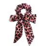 6 Pcs Velvet Bowknot Hair Scrunchies Scarf Hair Ties Leopard Print Scrunchy 2 in 1 Ponytail Holder Bows Hair Scrunchy Ropes view 4