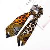 8 Pcs Bowknot Hair Scrunchies Hair Scrunchy RopesSatin Silk Scarf Hair Ties Leopard Print Bows Stripe Pattern Scrunchy Ponytail Holder view 2