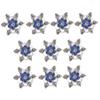 10 Pcs Snowflake Wedding Bridal Hair Crystal Spin Hair Twists Coils Hair Clips Gem Rhinestone Metal Spiral Twist Bun Hair Pins view 1