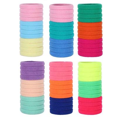 Galsawi 72 Pcs Kids Toddlers Elastic Hair Ties 3cm Small Tiny Hair Bands Multicolor Seamless Ponytail Holders
